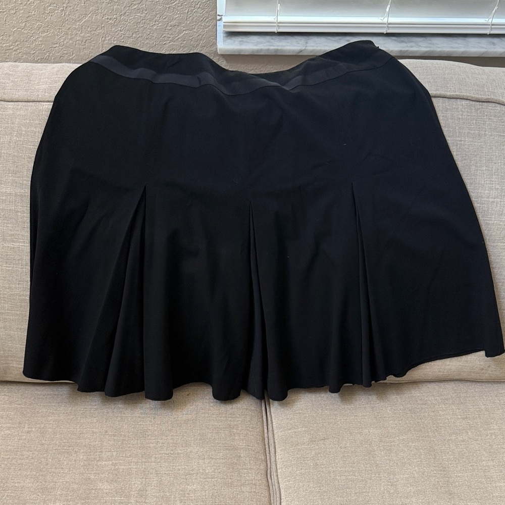 Nine West Black Circle Skirt with Subtle Band Detail